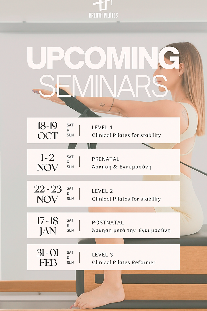 ΤΡΙΑ ΕΠΙΠΕΔΑ ΒΑΣΙΚΗΣ ΕΚΠΑΙΔΕΥΣΗΣ ΣΤΟ CLINICAL PILATES