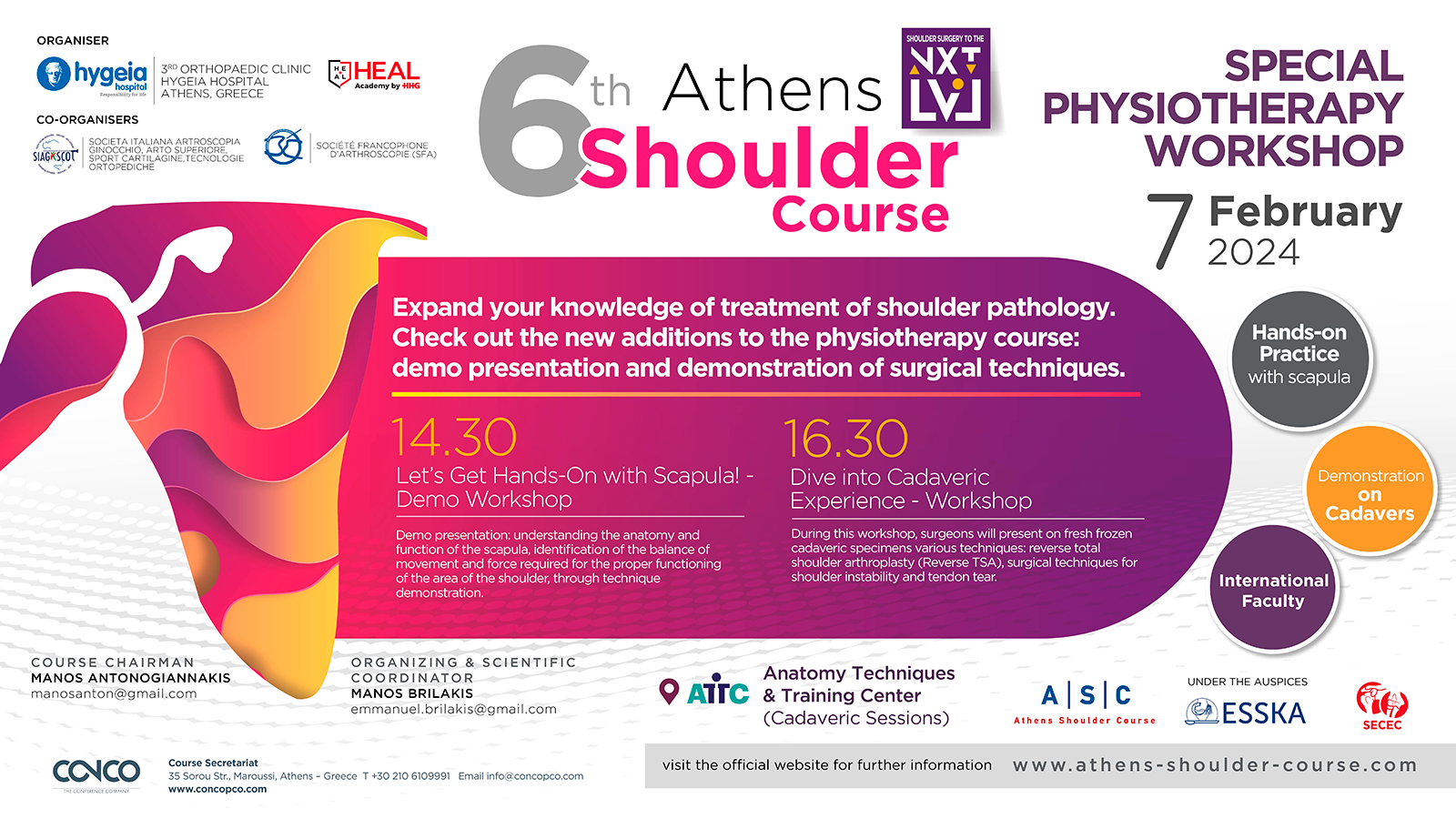 6th Athens shoulder course - 07/02/2024